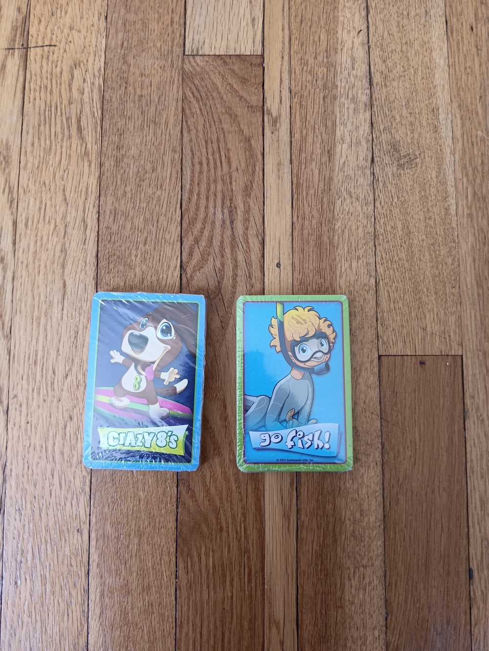 Kids Card Game Set - Blue & Green Character Cards